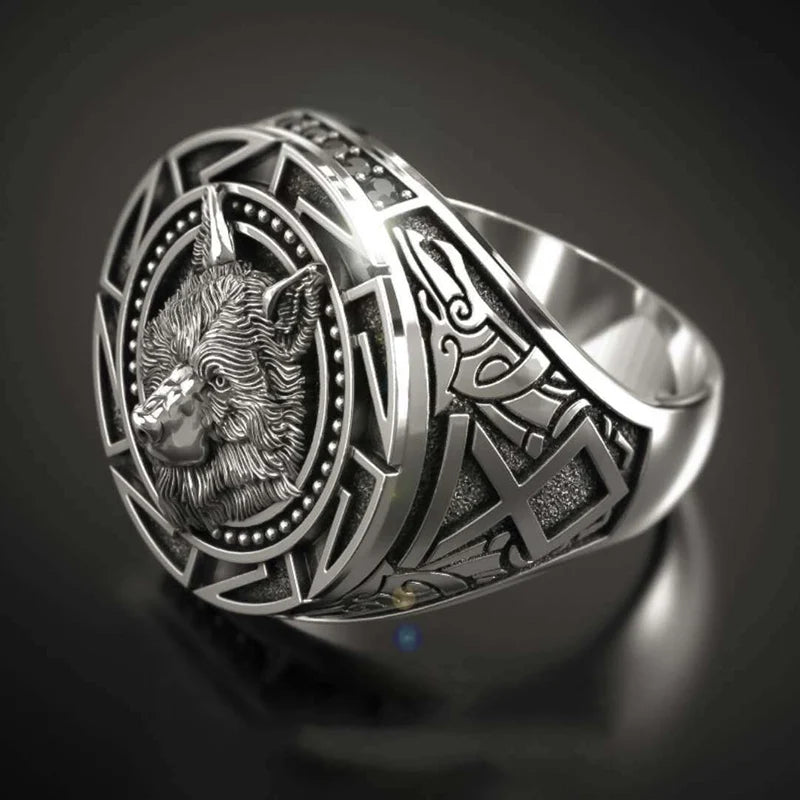 Viking Ring Wolf