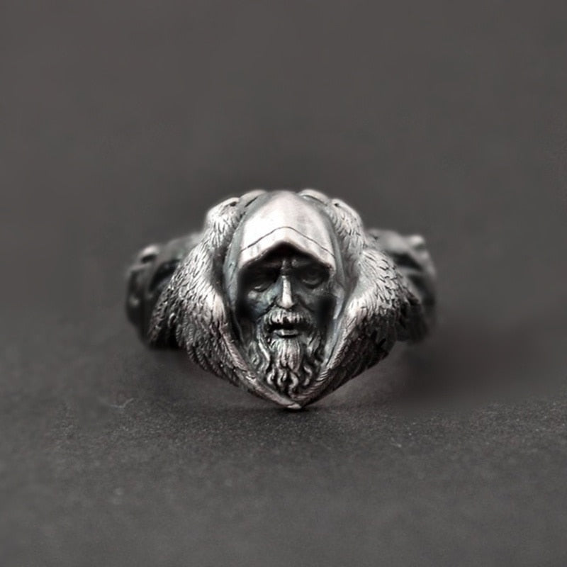 Odin Steel Raven Ring