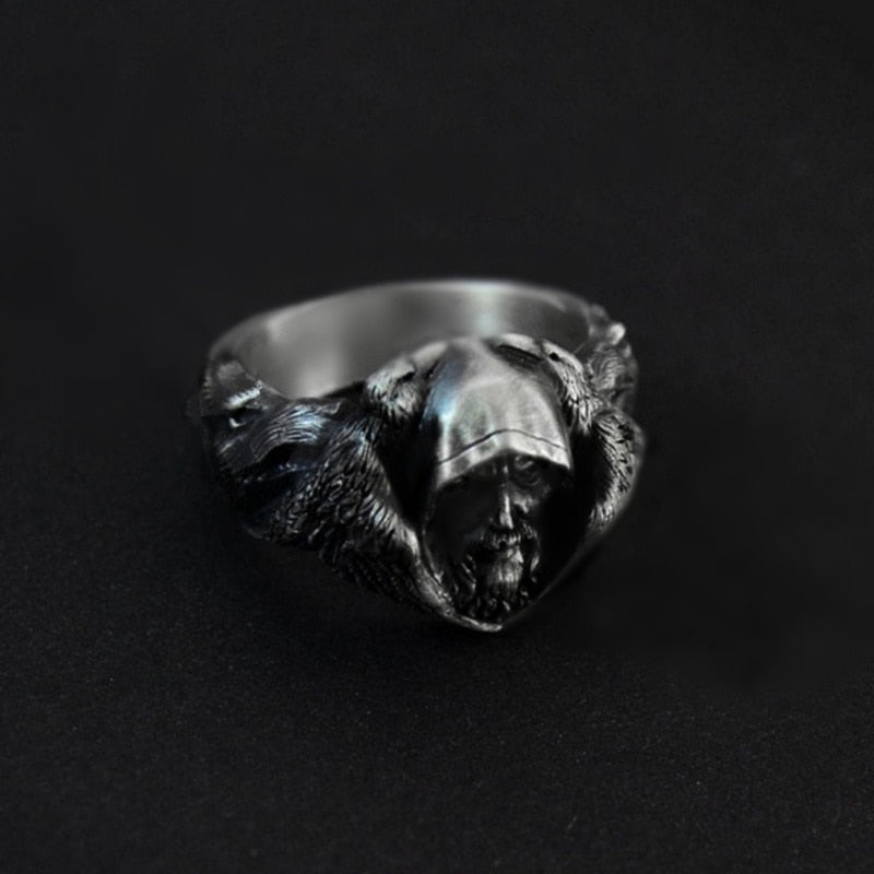 Odin Steel Raven Ring